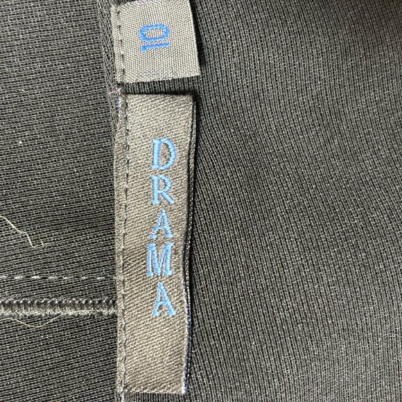 Drama  Paneled Black Knit Slit  bottom Vtg - Picture 12 of 14